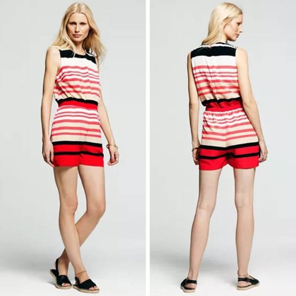 🎉HP🎉 PETER SOM SLEEVELESS STRIPED ROMPER SZ 4 - Picture 2 of 9